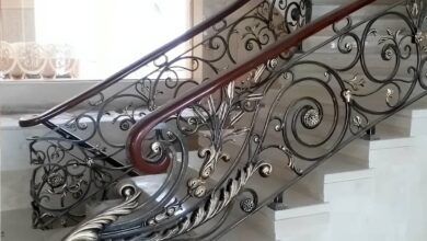 نرده فرفورژه راه پله فلزی