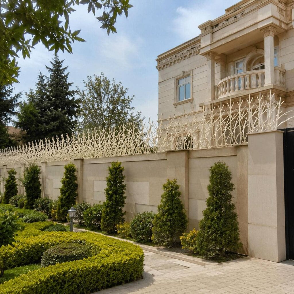 نرده دیوار حیاط فلزی سفارشی