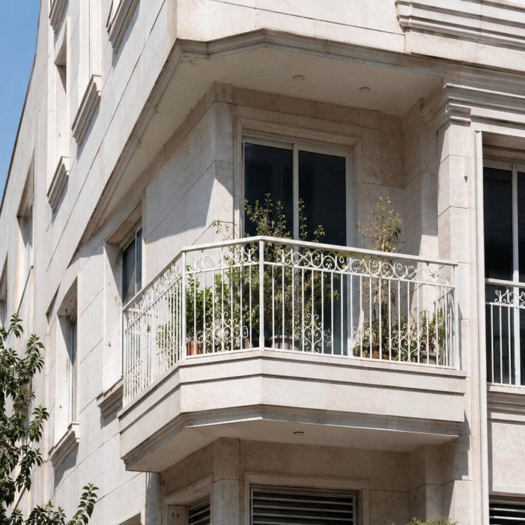 نرده راه پله فلزی مدرن