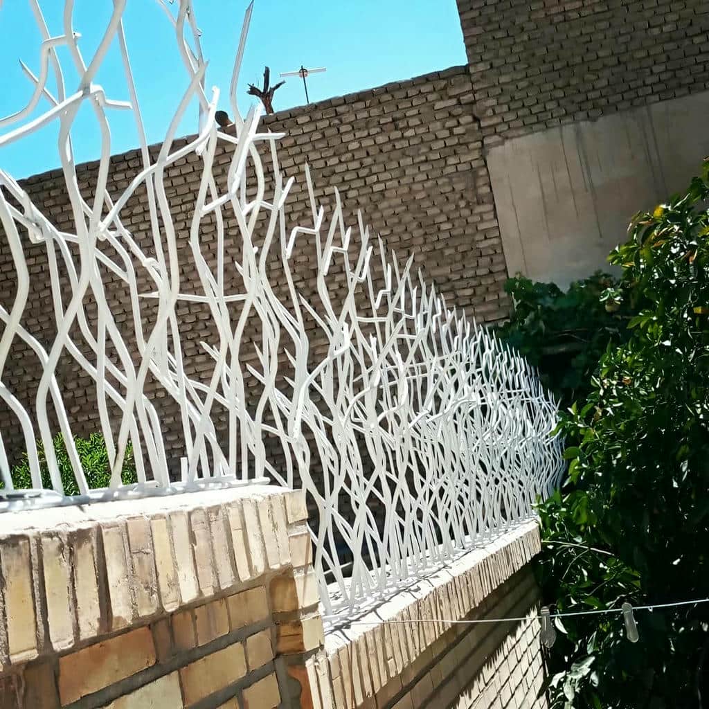 نمای نزدیک میلگرد فولادی شاخه های منشعب